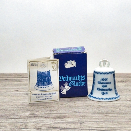 Weihnachtsglocke - Berlin Design - 1983 - blaues Porzellan - Made in Germany - 8D3 - TOP Zustand - limitiert
