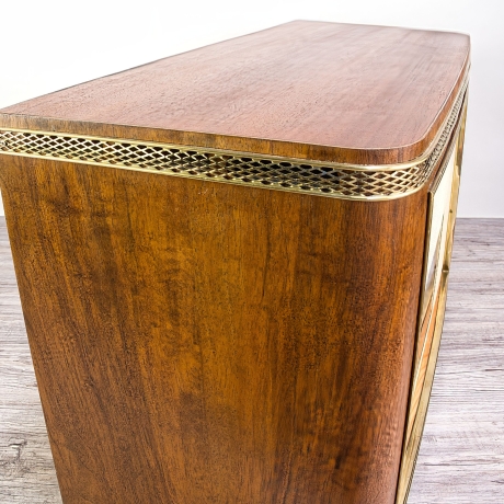 Röhrenradio Retromod: Melodia Radio mit Android Radio (Touchscreen Wifi, Bluetooth) umgebaut - 4 moderne Ground Zero Speaker - Einzelstück
