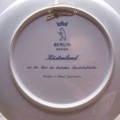 Sammelteller Berlin Design - Landschaftsteller - Küstenland - blaues Porzellan - Made in West Germany - 9D2 - TOP Zustand