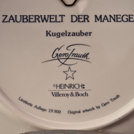 Sammelteller - Villeroy & Boch - Zauberwelt der Manege: Kugelzauber von Gero Trauth  - begrenzte Auflage - TOP Zustand mit Karton (8F)