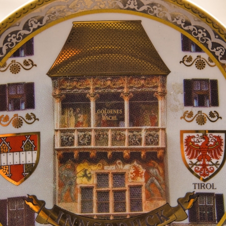 Risch-Lau Untersetzer / Sammelteller - Motiv: Innsbruck Goldenes Dachl - farbenprächtig - schön verziert - 9B1