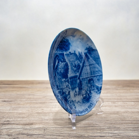 Sammelteller Muttertag: 1983 Schwalben - Berlin Design - blaues Porzellan  - Made in West Germany - 19,5 cm - 8B3 - TOP Zustand