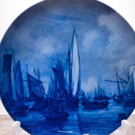 Sammelteller Berlin Design - Serie: Van de Felde - Überfahrt Karl  - blaues Porzellan  - Auflage 5.000 - Made in Germany - 9E2 - TOP Zustand