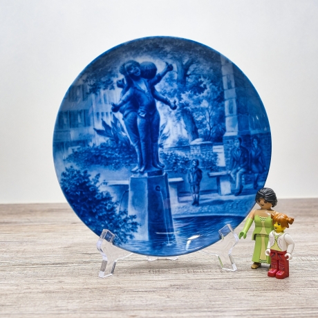Sammelteller Berlin Design - Ratingen, die Dumeklemmer-Stadt seit 1276 - blaues Porzellan - Made in Germany - 9D2 - TOP Zustand