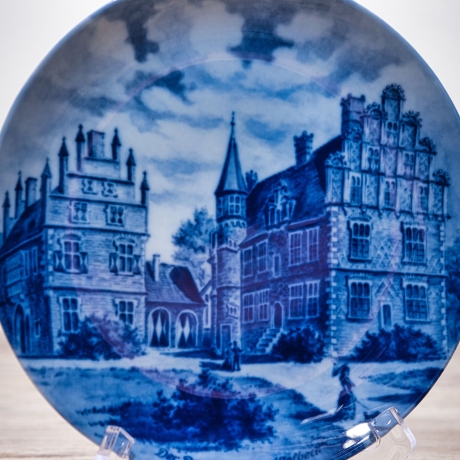 Sammelteller Berlin Design - Serie: Münsterland - Der Drostenhof zu Wolbeck - blaues Porzellan  - Made in Germany - 9D1 - TOP Zustand
