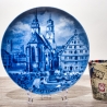 Sammelteller, Städteteller: Stuttgart - Berlin Design - blaues Porzellan  - Made in Germany - mit Karton - 8E2 - TOP Zustand