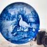 Sammelteller Muttertag: 1973 Enten - Berlin Design - blaues Porzellan  - Made in West Germany - 19,5 cm - 8B3 - TOP Zustand
