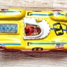 Blechauto: Vintage Joustra 24-Stunden Le Mans Rennwagen - Seltenes Blechmodell mit Friktionsantrieb - Maßstab 1/38 - Made in France