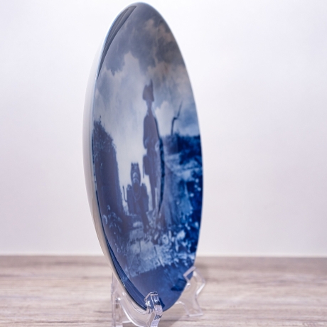 Sammelteller Berlin Design - Serie: Carl Spitzweg - Vorposten  - blaues Porzellan  - Auflage 5.000 - Made in Germany - 9E2 - TOP Zustand