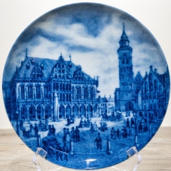 Sammelteller Berlin Design - Serie: Alt Bremen - Marktplatz 1859  - blaues Porzellan  - Auflage 3.000 - Made in Germany - 9D1 - TOP Zustand
