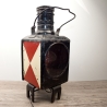 Eisenbahnlampe: Oberwagenlaterne original Deutsche Bahn, umgebaut auf E27 Fassung mit ordentlich Patina, LED Leuchtmittel, Unikat, Upcycling