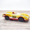 Blechauto: Vintage Joustra 24-Stunden Le Mans Rennwagen - Seltenes Blechmodell mit Friktionsantrieb - Maßstab 1/38 - Made in France