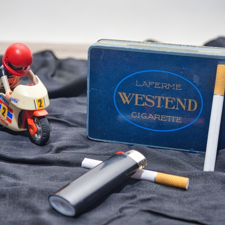 Vintage Blech Zigarettendose - La Ferme - Westend Cigarette - 9C2