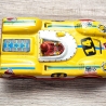 Blechauto: Vintage Joustra 24-Stunden Le Mans Rennwagen - Seltenes Blechmodell mit Friktionsantrieb - Maßstab 1/38 - Made in France
