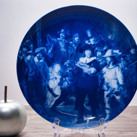 Sammelteller Berlin Design - Serie: Rembrandt - Die Nachtwache   - blaues Porzellan  - Auflage 5.000 - Made in Germany - 9E2 - TOP Zustand