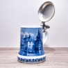 Sammelkrug Berlin Design - Serie: Jahresseidel - Wasserschloss Lembeck - blaues Porzellan - Made in Germany - 9D3 - TOP Zustand
