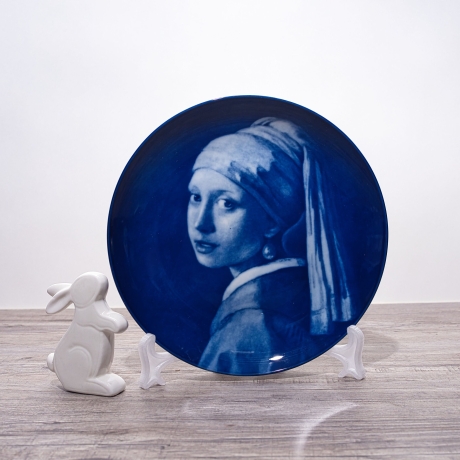 Sammelteller Berlin Design - Serie: Vermeer - Das Mädchen - blaues Porzellan - Auflage 5.000 - Made in Germany - 9E1 - TOP Zustand