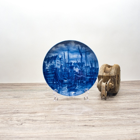 Sammelteller Berlin Design - Serie: Alt Bremen - An der Schlachte  - blaues Porzellan  - Auflage 3.000 - Made in Germany - 9D1 - TOP Zustand
