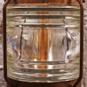 Außenwandleuchte, Schiffslampe, maritim, massiver Eichensockel, E14 Fassung, LED Filament Leuchtmittel, Unikat, Upcycling made in Germany