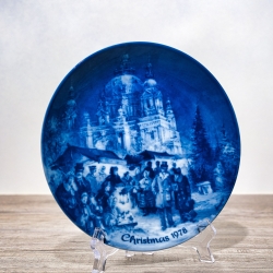 Christmas - 1978: Weihnachtsmarkt am Berliner Dom - Berlin Design - blaues Porzellan - begrenzte Auflage - Made in West Germany (8F1)