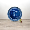 Sammelteller Berlin Design - Dame mit Hut nach Johannes Vermeer, blaues Porzellan  - Made in Germany - 9E3 - TOP Zustand- Mit ZERTIFIKAT