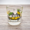 Außergewöhnliche Sammel-Gläser - Motiv: diverse Oldtimer - Farbiger Aufdruck - 2er-Set -  9C2