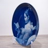 Sammelteller Berlin Design - Serie: Fragonard - Mädchen beim Lesen  - blaues Porzellan - Auflage 5.000 - Made in Germany - 9E1 - TOP Zustand