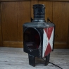Eisenbahnlampe: Oberwagenlaterne original Deutsche Bahn, umgebaut auf E27 Fassung mit ordentlich Patina, LED Leuchtmittel, Unikat, Upcycling