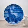 Sammelteller Berlin Design - Serie: Alt Bremerhaven - Die Schleuse zum Hafen 1854 - blaues Porzellan  - Made in Germany - 9D1 - TOP Zustand