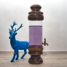 Einzigartige Getränke Zapfsäule,  Alkoholspender, vermutlich aus den 1970er Jahren - Aus Glas und Holz - voll funktionsfähig - 9C3