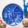 Weihnachtsteller - 1970: Bernkastel - von Berlin Design - blaues Porzellan - begrenzte Auflage - Made in West Germany - TOP Zustand (8C3)