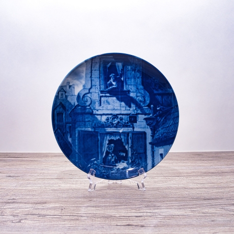 Sammelteller Berlin Design - Serie: Carl Spitzweg - Liebesbrief  - blaues Porzellan  - Auflage 5.000 - Made in Germany - 9E2 - TOP Zustand