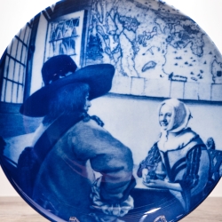 Sammelteller Berlin Design - Serie: Vermeer - Soldat und Mädchen - blaues Porzellan - Auflage 5.000 - Made in Germany - 9E2 - TOP Zustand