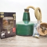 Deckenlampe K.W.E. Modell A23 Vintage Fabriklampe mit Juteseil-Aufhängung ausgestattet - E27 Fassung - MADE IN GERMANY - LA123, Upcycling