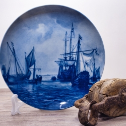 Sammelteller Berlin Design - Serie: Van de Felde - Wasser-Schiffe  - blaues Porzellan  - Auflage 5.000 - Made in Germany - 9E1 - TOP Zustand