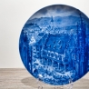 Sammelteller, Städteteller: Freiburg - Berlin Design - blaues Porzellan  - Made in Germany - mit Karton - 8E1 - TOP Zustand