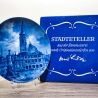 Sammelteller, Städteteller: Schwabach - Berlin Design - blaues Porzellan  - Made in Germany - mit Karton - 8C1 - TOP Zustand