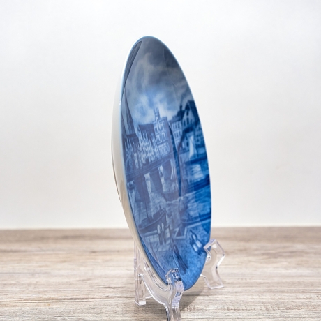 Sammelteller Berlin Design - Serie: Alt Bremen - Weserbrücke 1862  - blaues Porzellan  - Auflage 3.000 - Made in Germany - 9D1 - TOP Zustand
