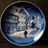 Weihnachtsteller - 1989: Hans Christian Andersen - Das alte Haus - Desiree Denmark Porzellan - Old Copenhagen blue - TOP Zustand (8F)