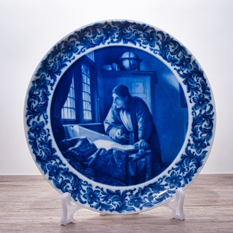 Sammelteller Berlin Design - Geograph nach Johannes Vermeer, blaues Porzellan  - Made in Germany - 9E3 - TOP Zustand