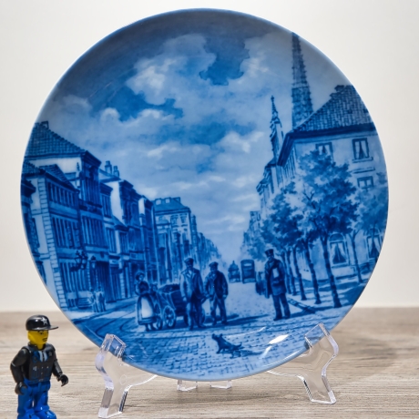 Sammelteller Berlin Design - Serie: Alt Bremerhaven - Bürgermeister Smidt Strasse - blaues Porzellan  - Made in Germany - 9D1 - TOP Zustand