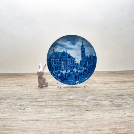 Sammelteller Berlin Design - Serie: Alt Bremen - Marktplatz 1859  - blaues Porzellan  - Auflage 3.000 - Made in Germany - 9D1 - TOP Zustand