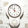 Küchenuhr der Firma Peter - mit integrierter Eieruhr - Quarzuhrwerk - batteriebetrieben - Wanduhr - Made in Germany - voll funktionsfähig UW