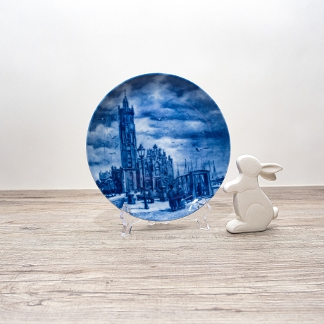 Sammelteller Berlin Design - Serie: Alt Bremerhaven - Die Schleuse zum Hafen 1854 - blaues Porzellan  - Made in Germany - 9D1 - TOP Zustand