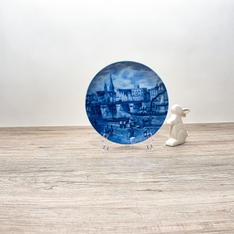 Sammelteller Berlin Design - Serie: Alt Bremen - Weserbrücke 1862  - blaues Porzellan  - Auflage 3.000 - Made in Germany - 9D1 - TOP Zustand