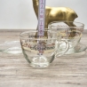2-teiliges Glas Cappuccino-/ Kaffeetassen-Set - inkl. Glasuntersetzer - mit Bedruckung - 9C3