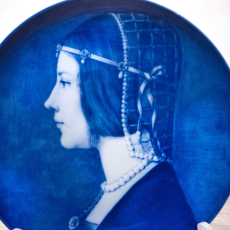Sammelteller Berlin Design - Serie: Da Vinci - Beatrice d Este - blaues Porzellan - Auflage 5.000 - Made in Germany - 9E1 - TOP Zustand