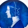 Sammelteller Berlin Design - Serie: Da Vinci - Beatrice d Este - blaues Porzellan - Auflage 5.000 - Made in Germany - 9E1 - TOP Zustand
