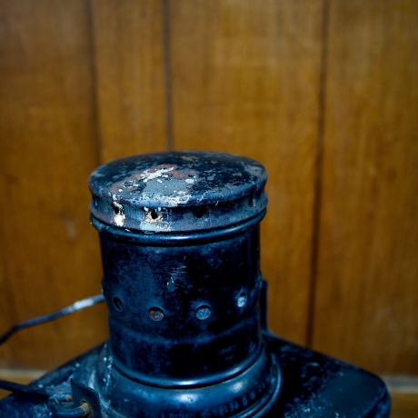 Eisenbahnlampe: Oberwagenlaterne original Deutsche Bahn, umgebaut auf E27 Fassung mit ordentlich Patina, LED Leuchtmittel, Unikat, Upcycling