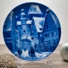 Christmas - 1971:  Rothenburg on Tauber - von Berlin Design - blaues Porzellan - begrenzte Auflage - Made in West Germany (8F1)